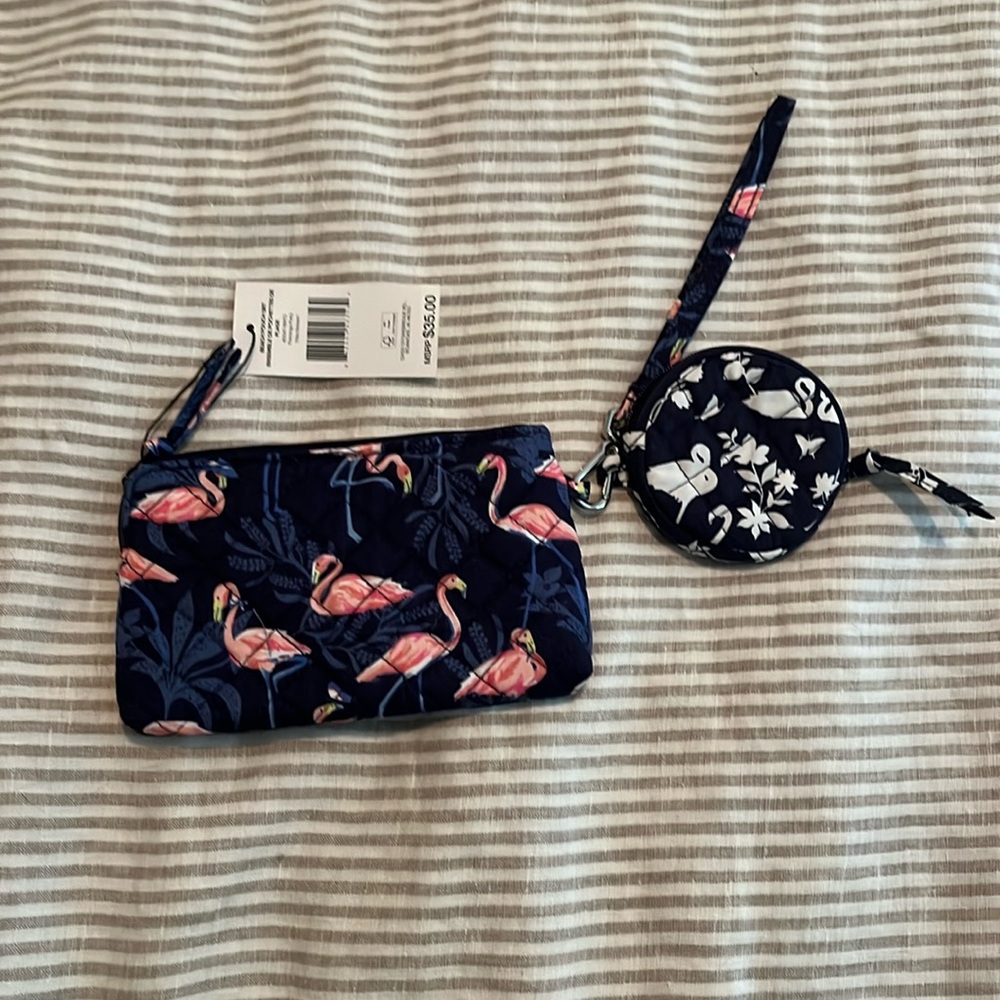 Vera Bradley FLAMINGO PARTY Beach Pouch Set *New*